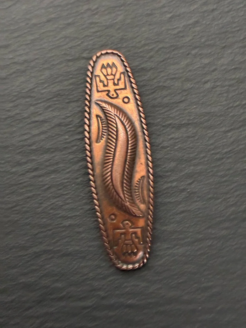 Decorative Copper-Tone Hair Clip for Women